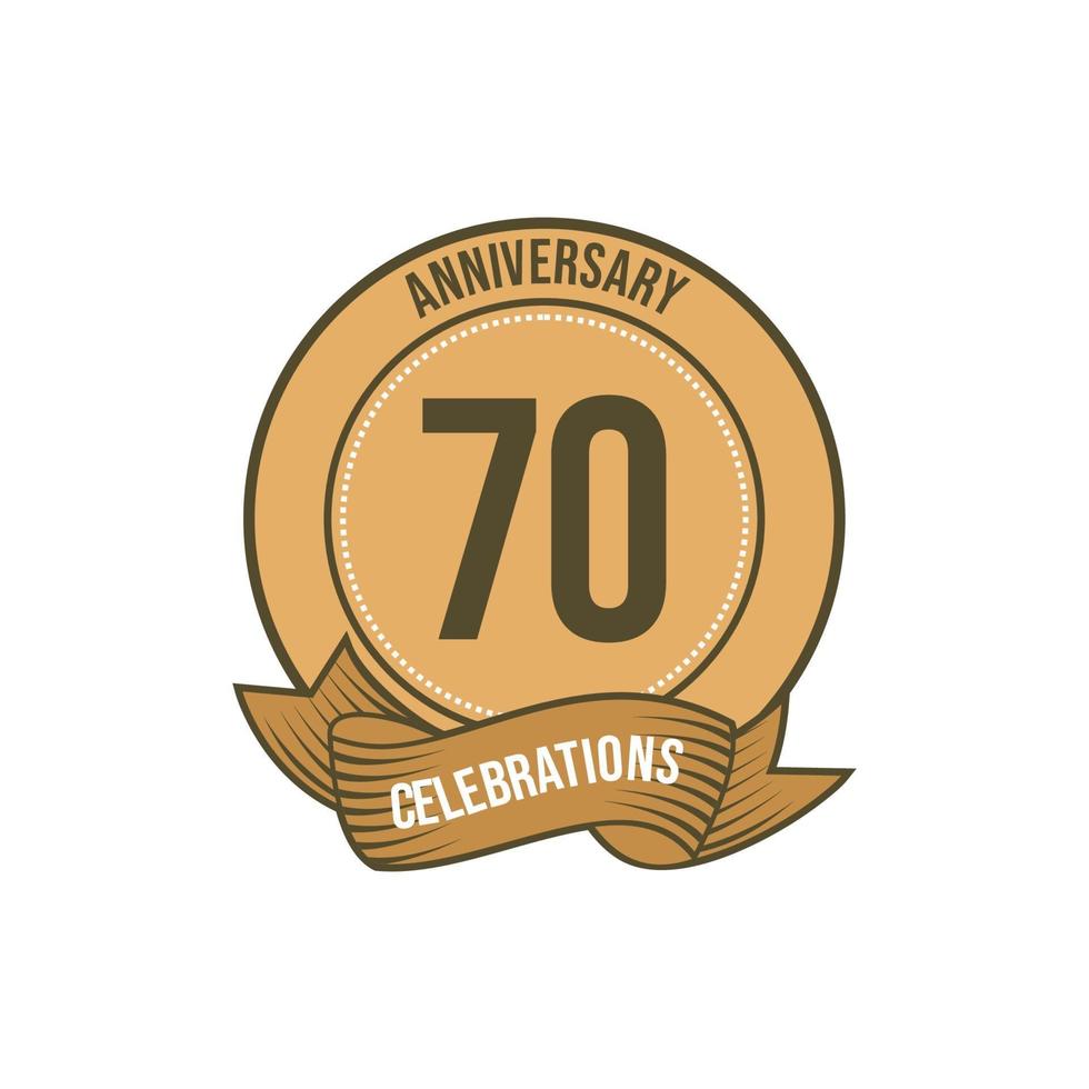 70 Years Anniversary Celebration Vector Template Design Illustration
