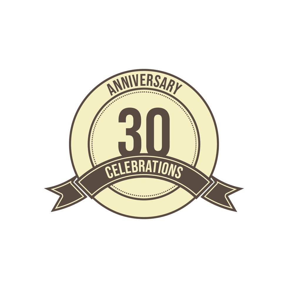 30 Years Anniversary Celebration Vector Template Design Illustration
