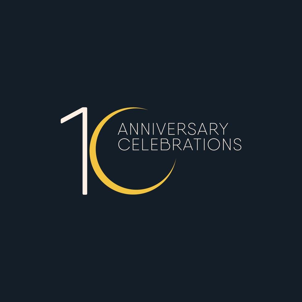 10 Years Anniversary Celebration Vector Template Design Illustration