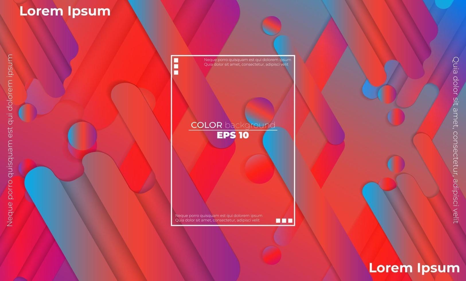 Colorful geometric background with gradient motion shapes composition vector