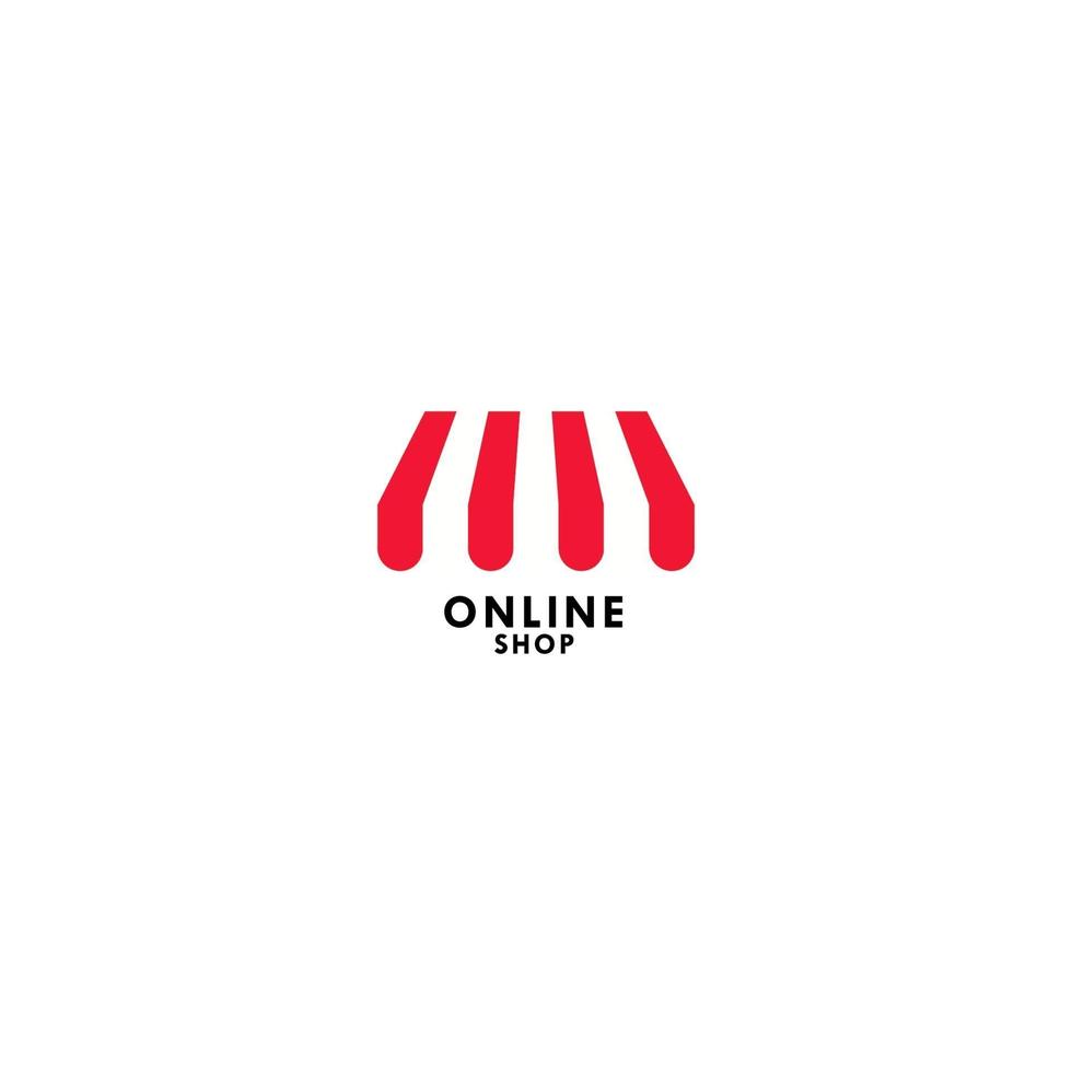 Online Shop Logo Vector Template Design Illustration