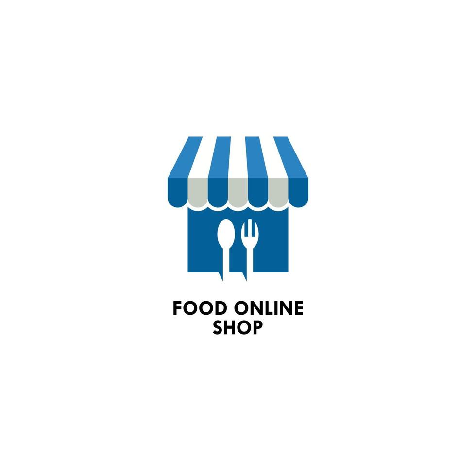 Ilustración de diseño de plantilla de vector de logotipo de tienda en línea