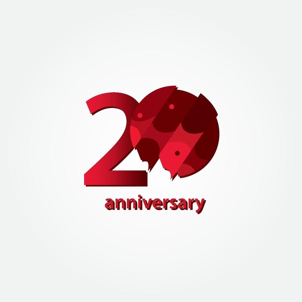 20 Years Anniversary Celebration Vector Template Design Illustration