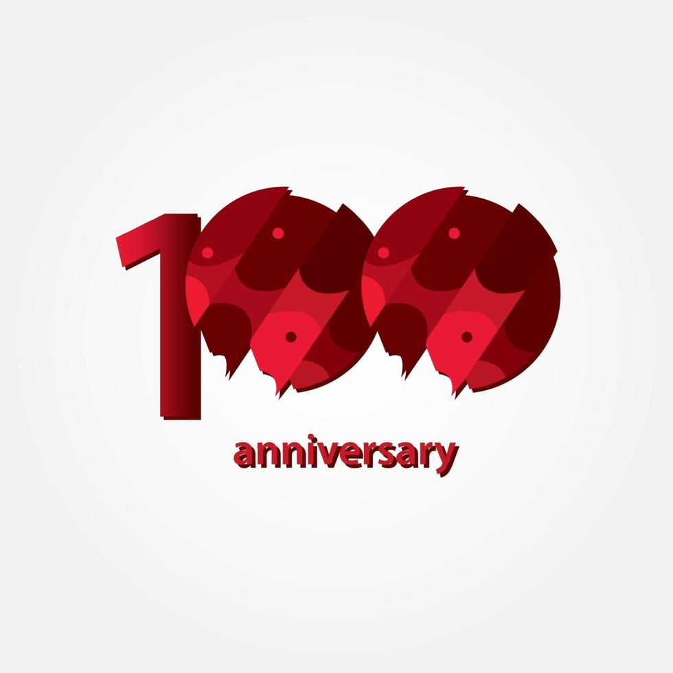 100 Years Anniversary Celebration Vector Template Design Illustration
