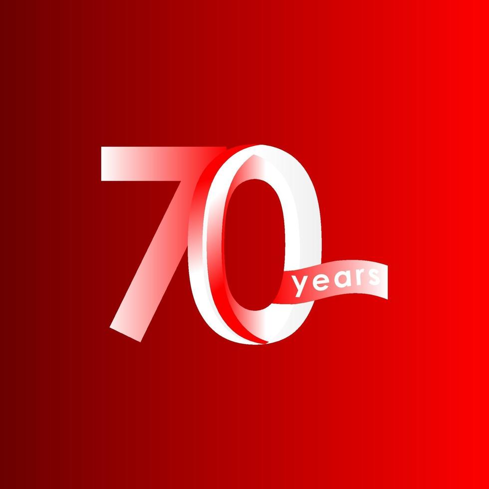 70 Years Anniversary Celebration Vector Template Design Illustration