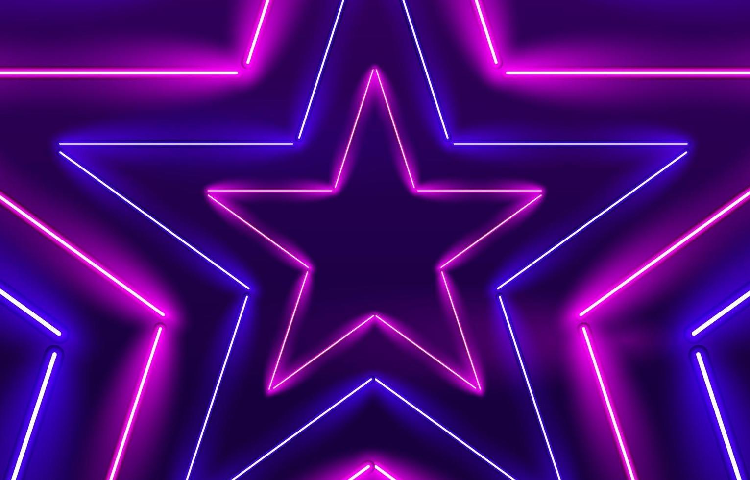 Neon Star Light Background vector