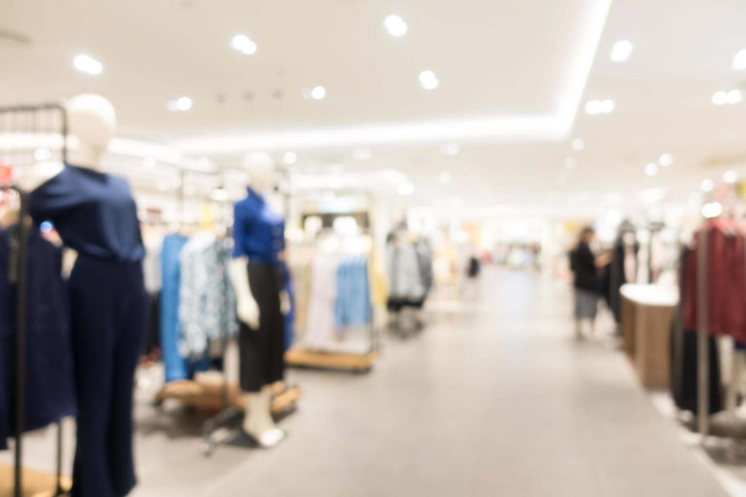 Abstract defocused shopping mall interior photo