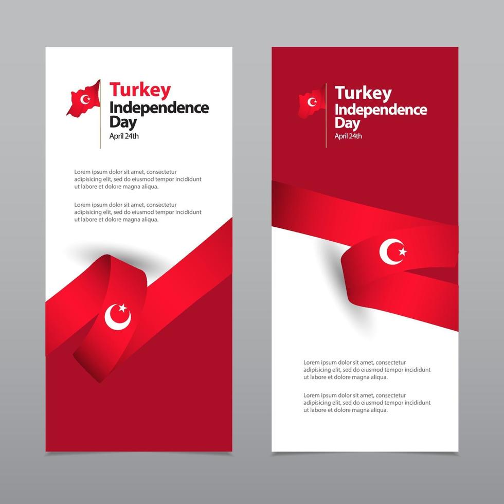 Happy Turkey Independence Day Celebration Vector Template Design Illustration