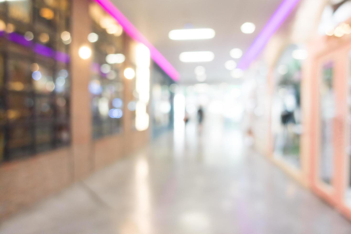 Abstract defocused shopping mall interior for background photo