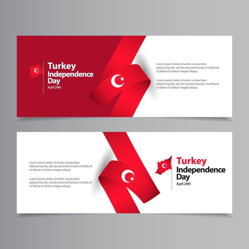 Happy Turkey Independence Day Celebration Vector Template Design Illustration