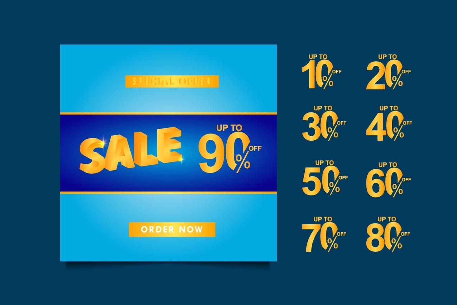 Discount up to 50 off Special Offer, Order Now Vector Template Design Illustration