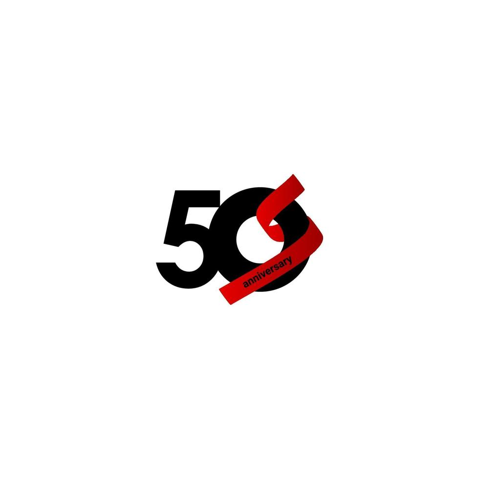 50 Years Anniversary Celebration Elegant Vector Template Design Illustration