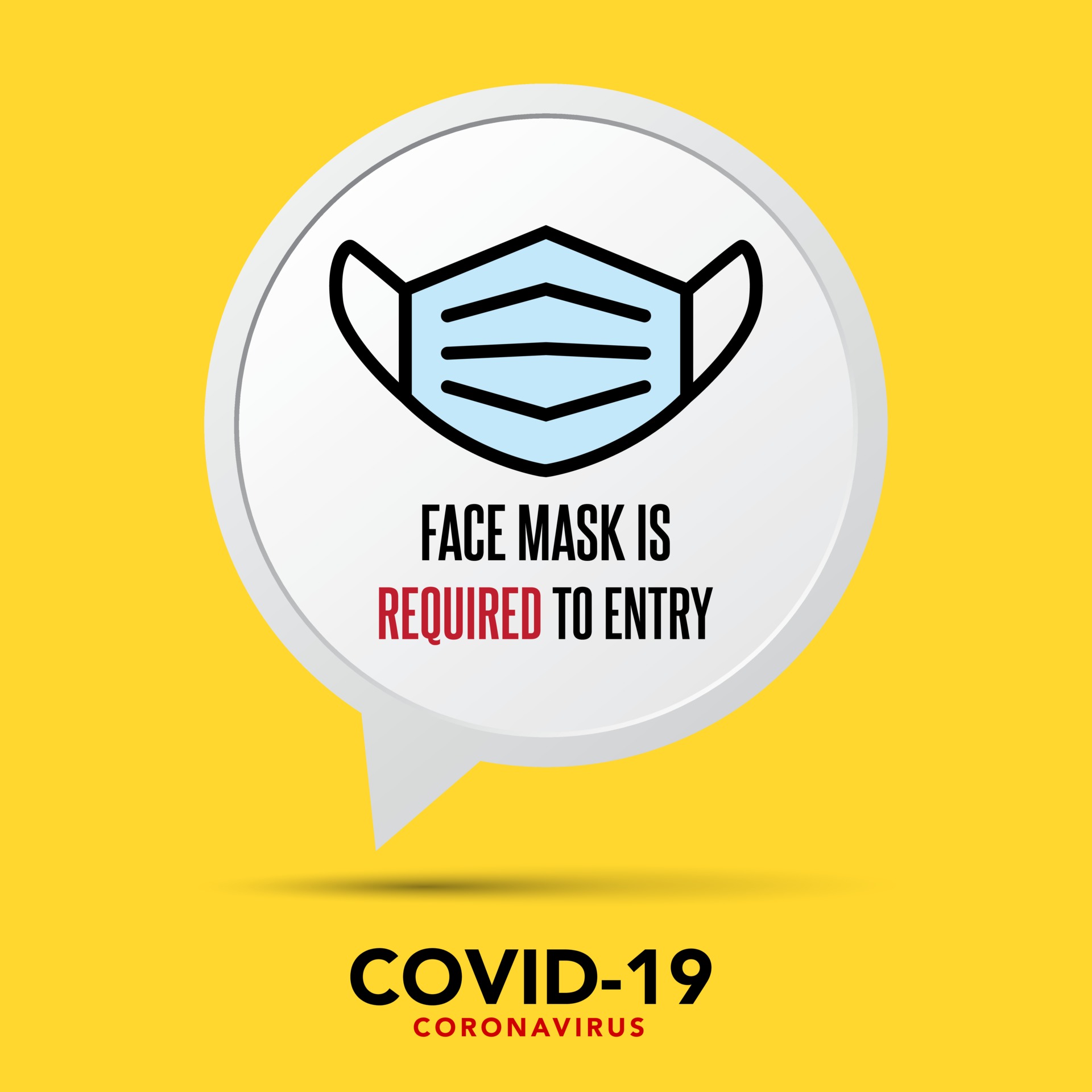 No face mask No entry sign. 2115073 Vector Art at Vecteezy