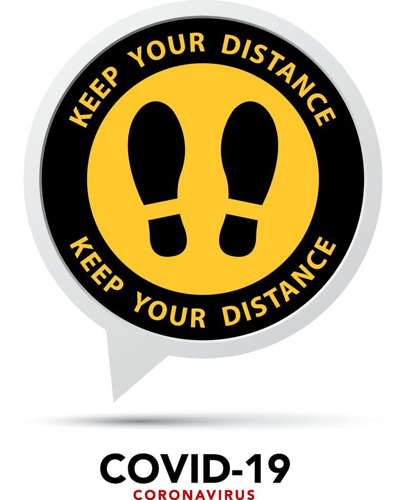 Social distancing banner vector
