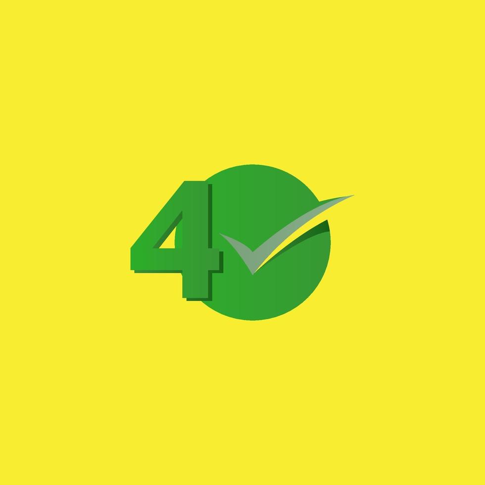 40 Years Anniversary Celebration Green Number Vector Template Design Illustration