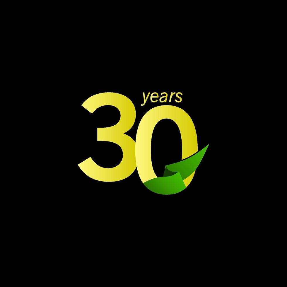 Ilustración de diseño de plantilla de vector de celebración de aniversario de 30 años