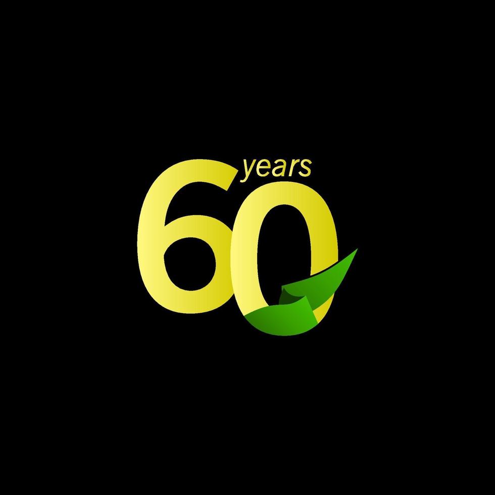 Ilustración de diseño de plantilla de vector de celebración de aniversario de 60 años