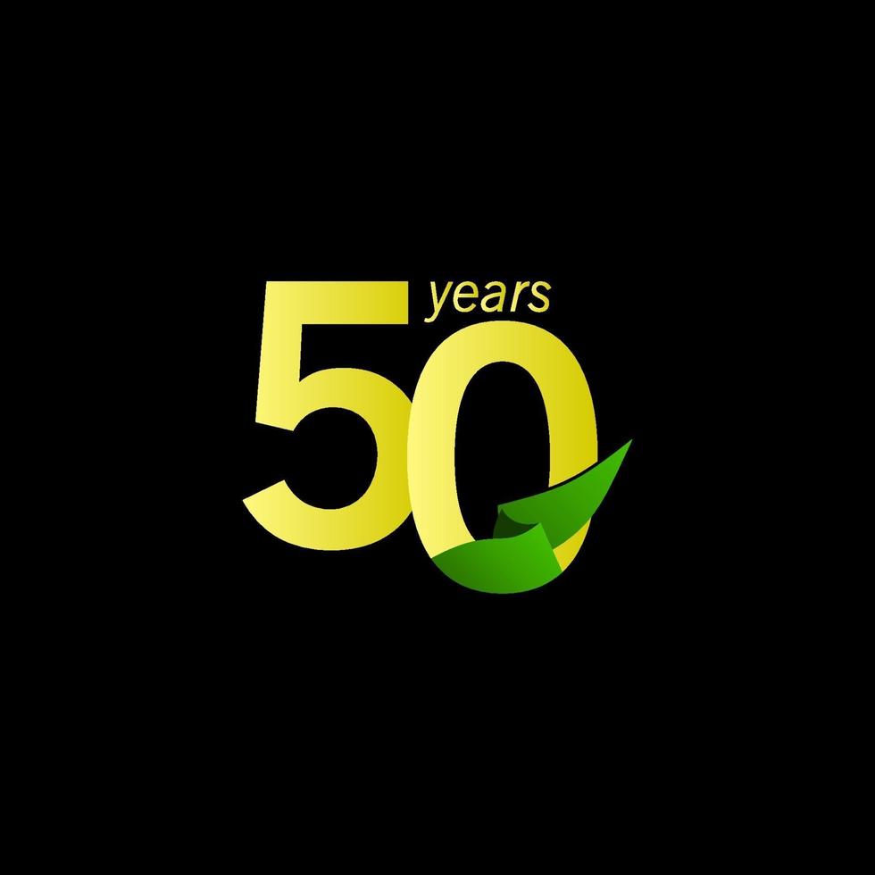 Ilustración de diseño de plantilla de vector de celebración de aniversario de 50 años