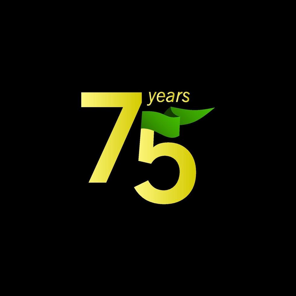 75 Years Anniversary Celebration Vector Template Design Illustration
