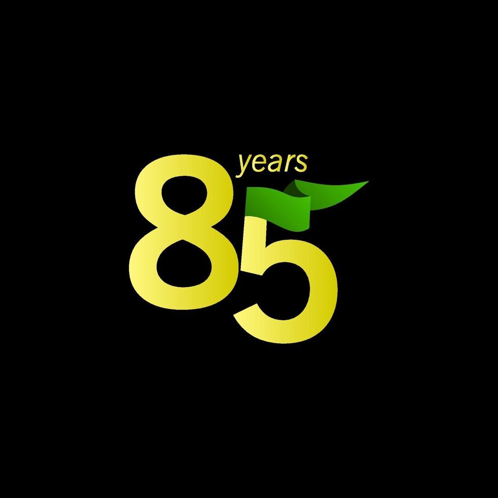 85 Years Anniversary Celebration Vector Template Design Illustration