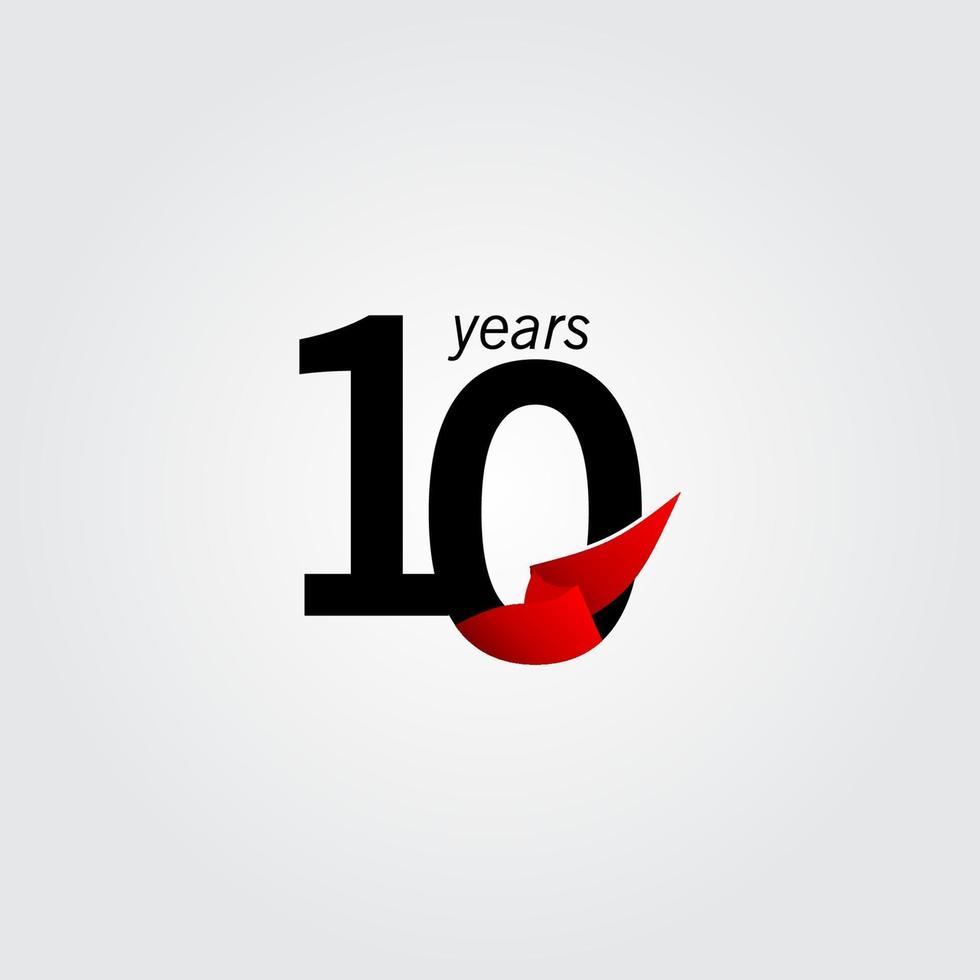 10 Years Anniversary Celebration Vector Template Design Illustration