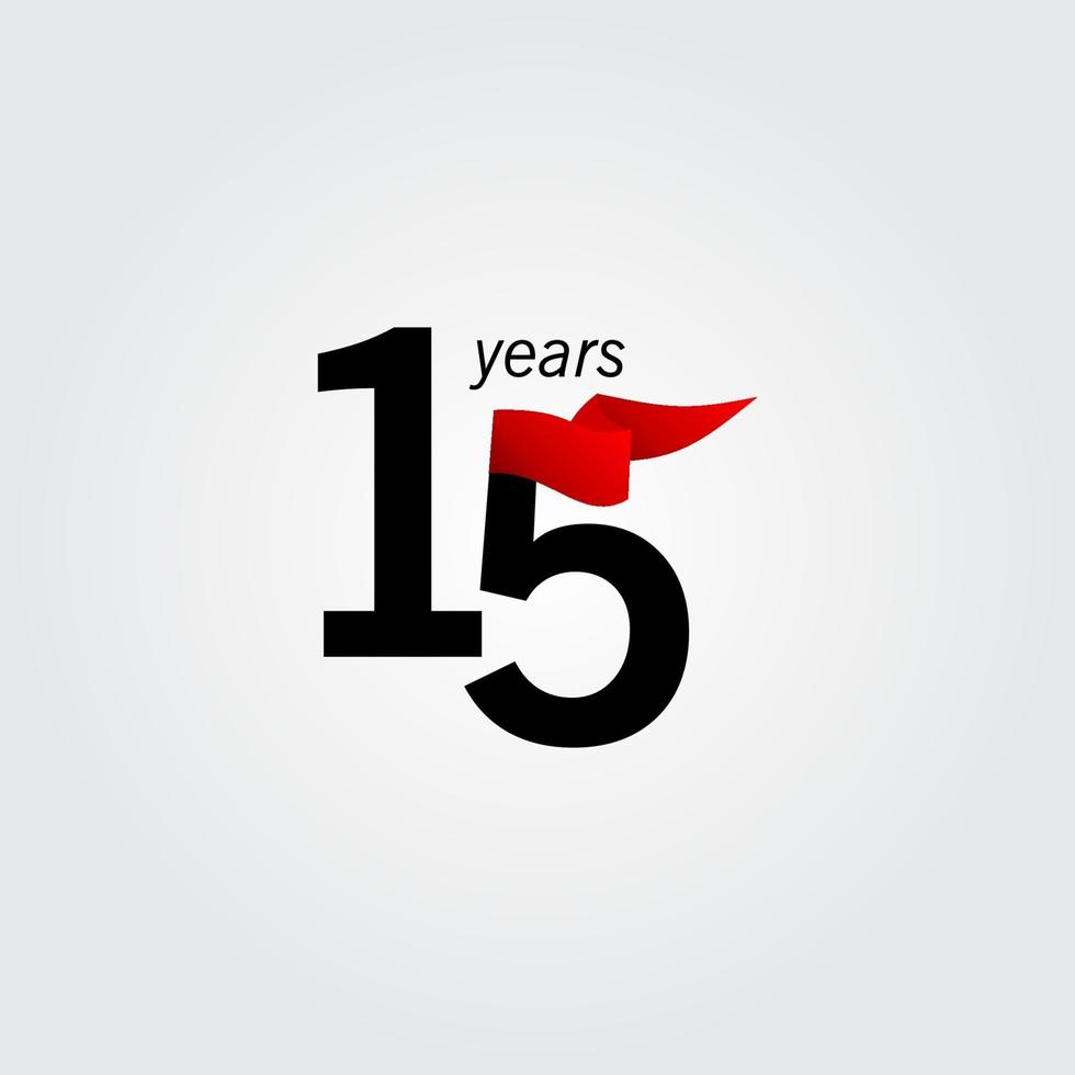 15 Years Anniversary Celebration Vector Template Design Illustration