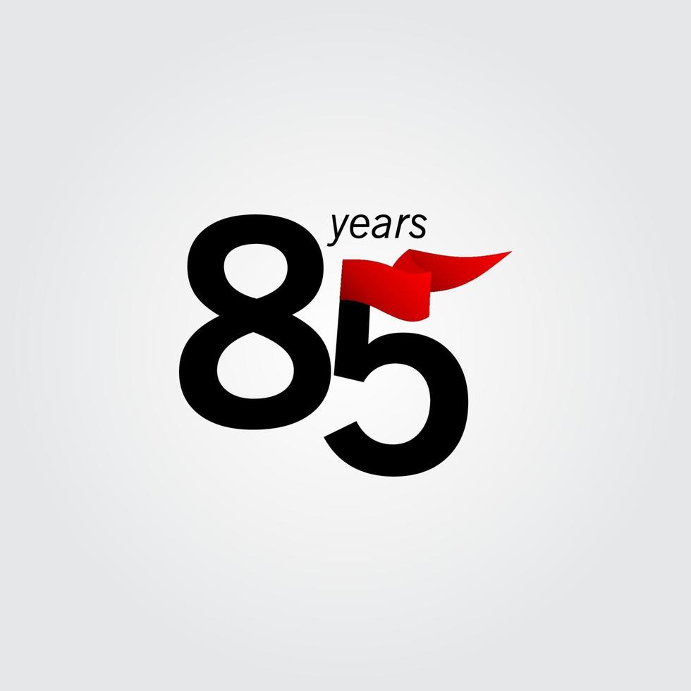 85 Years Anniversary Celebration Vector Template Design Illustration