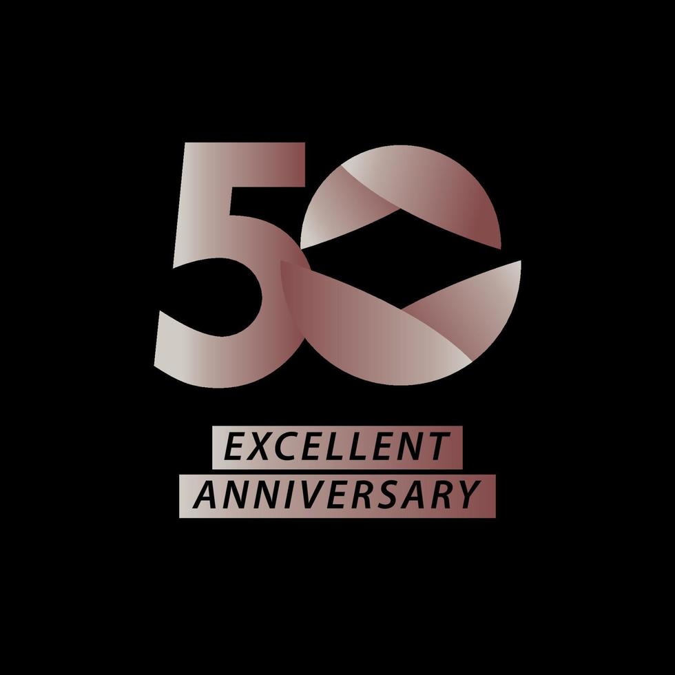 50 Years Anniversary Soft Celebration Vector Template Design Illustration