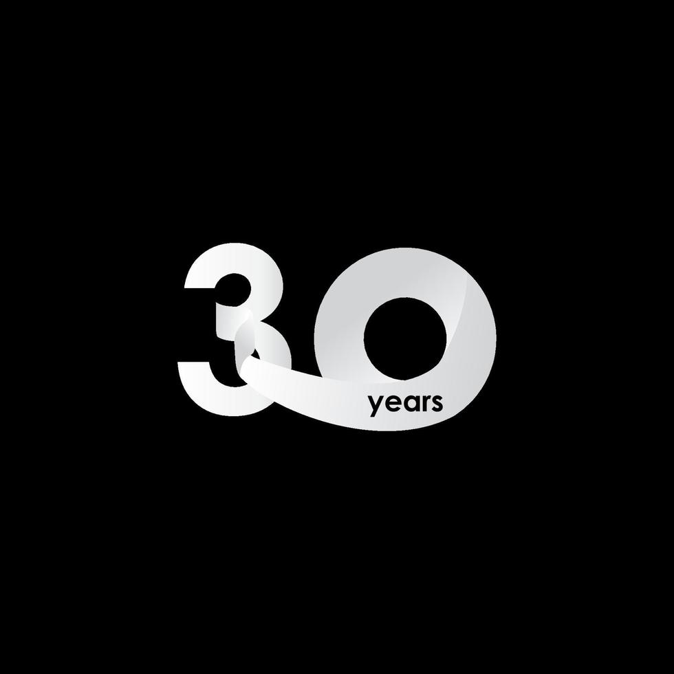 30 Years Anniversary Celebration Vector Template Design Illustration