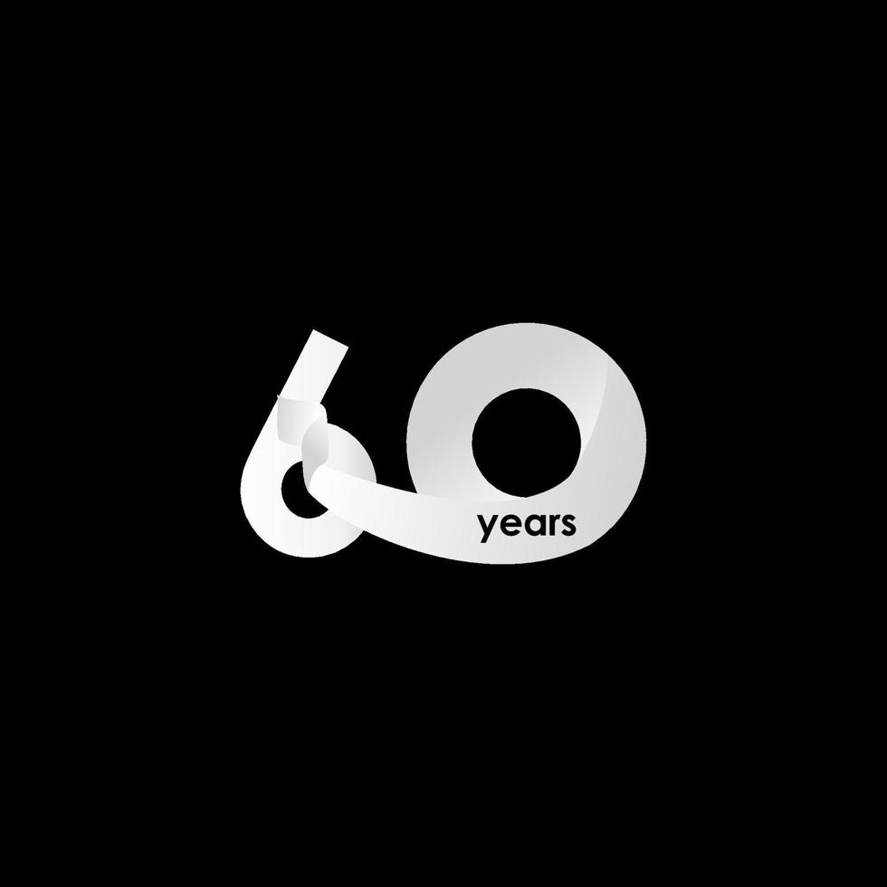 60 Years Anniversary Celebration Vector Template Design Illustration