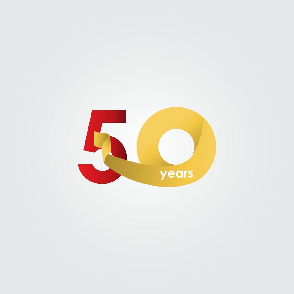 50 Years Anniversary Celebration Vector Template Design Illustration