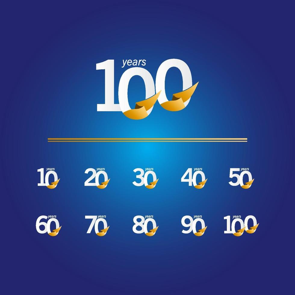 100 Years Anniversary Celebration Vector Template Design Illustration