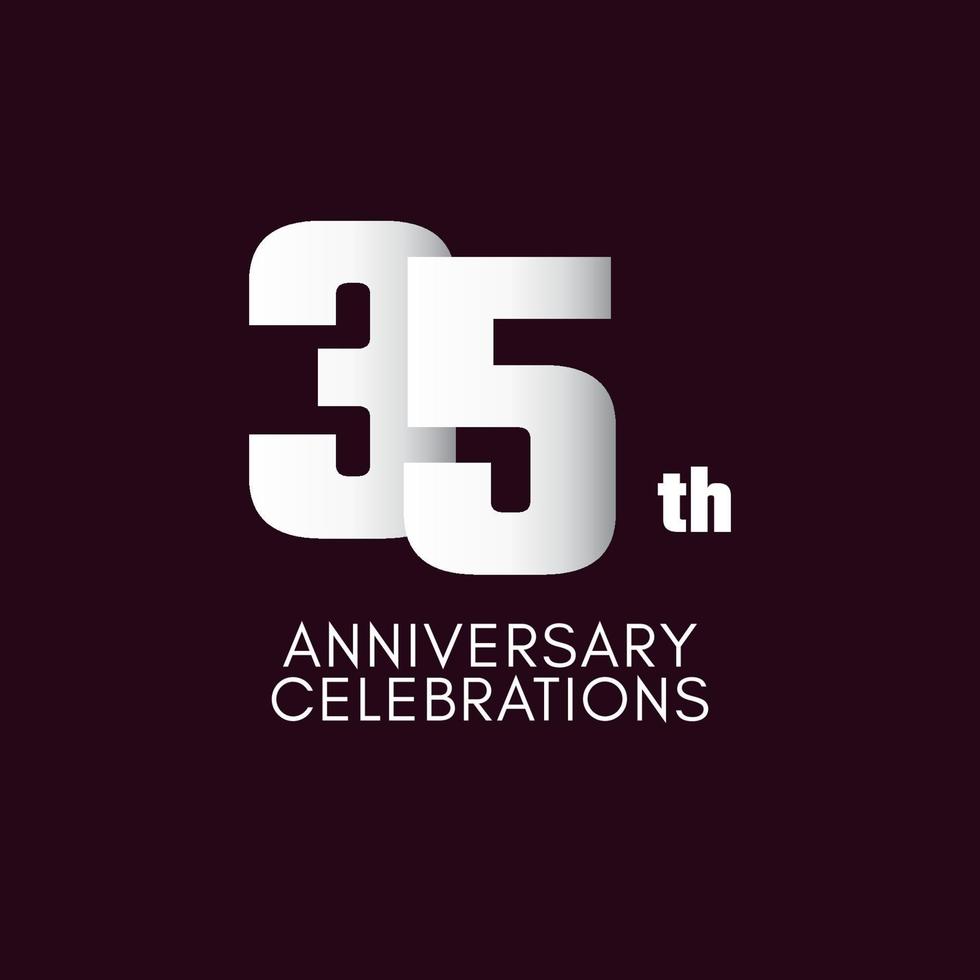 35 th Anniversary Celebration Vector Template Design Illustration