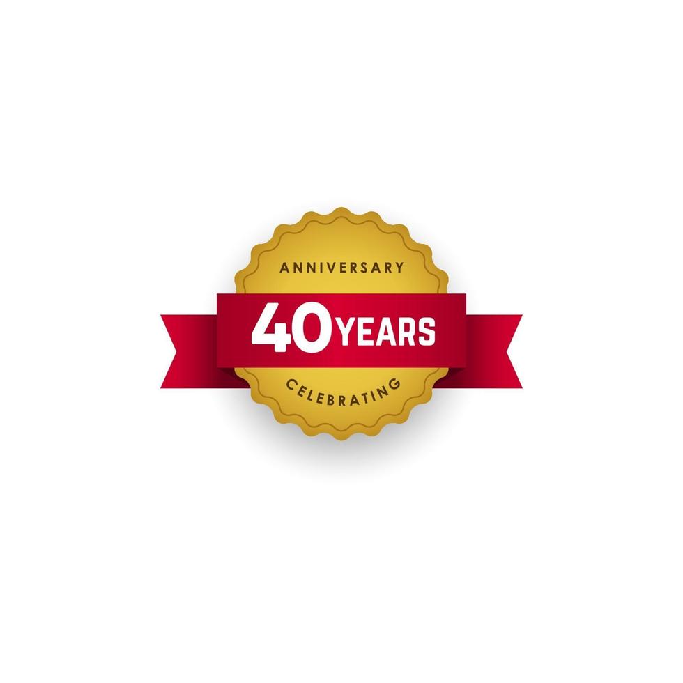 40 years Anniversary Celebration Vector Template Design Illustration