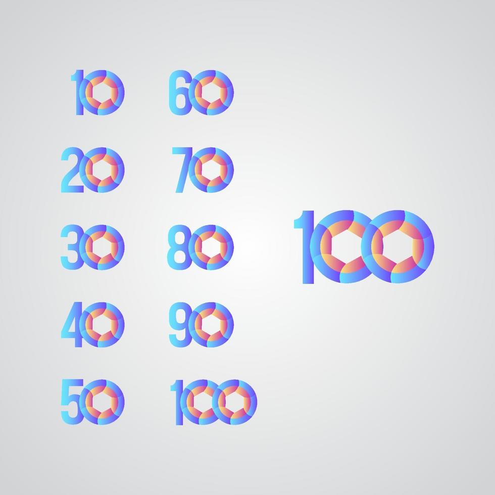 100 Years Anniversary Celebration Vector Template Design Illustration