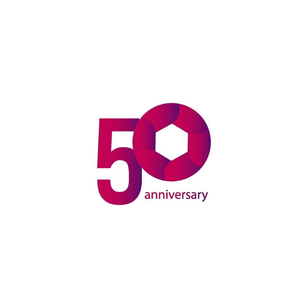 Ilustración de diseño de plantilla de vector de celebración de aniversario de 50 años