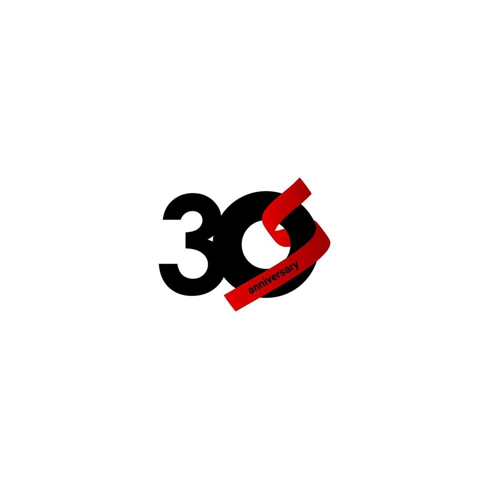 30 Years Anniversary Celebration Elegant Vector Template Design Illustration