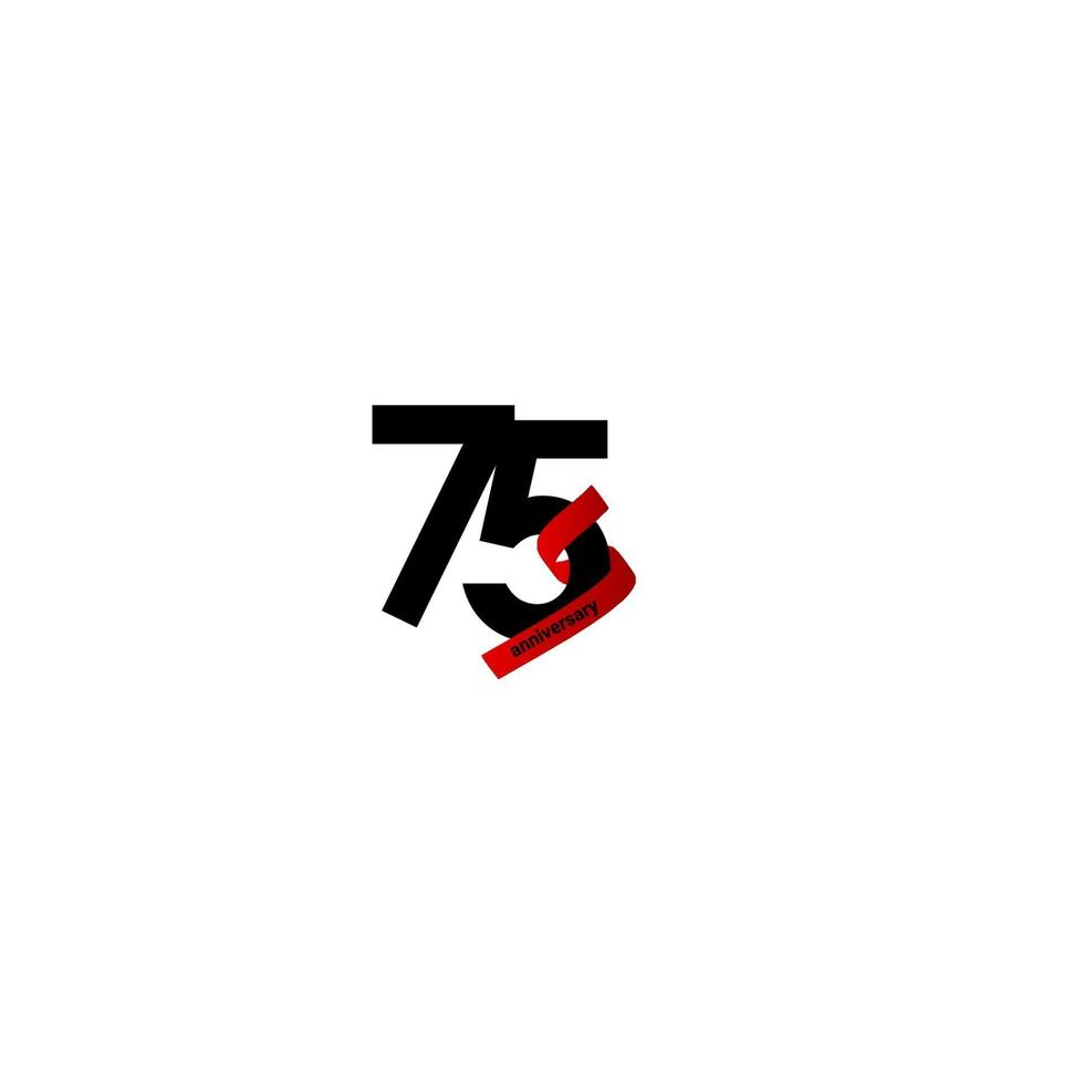 75 Years Anniversary Celebration Elegant Vector Template Design Illustration