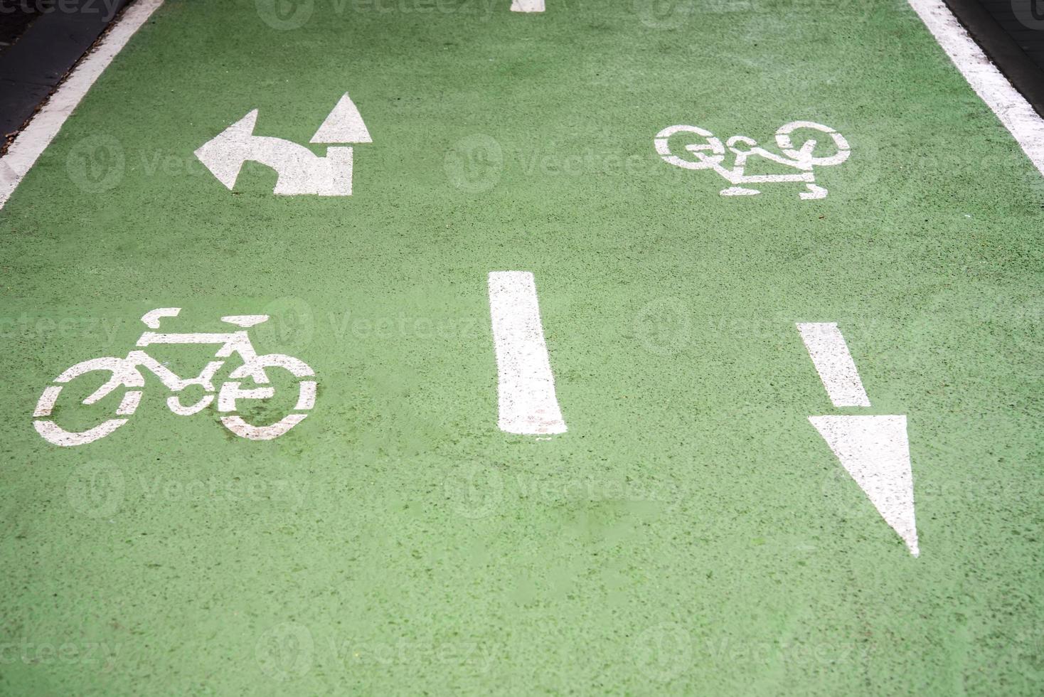 detalle del carril bici foto