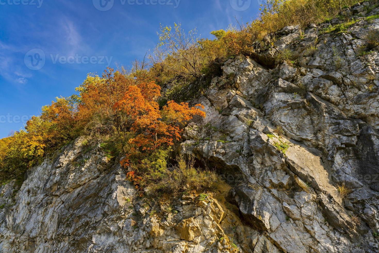 Danube gorge in Djerdap on the Serbian-Romanian border photo