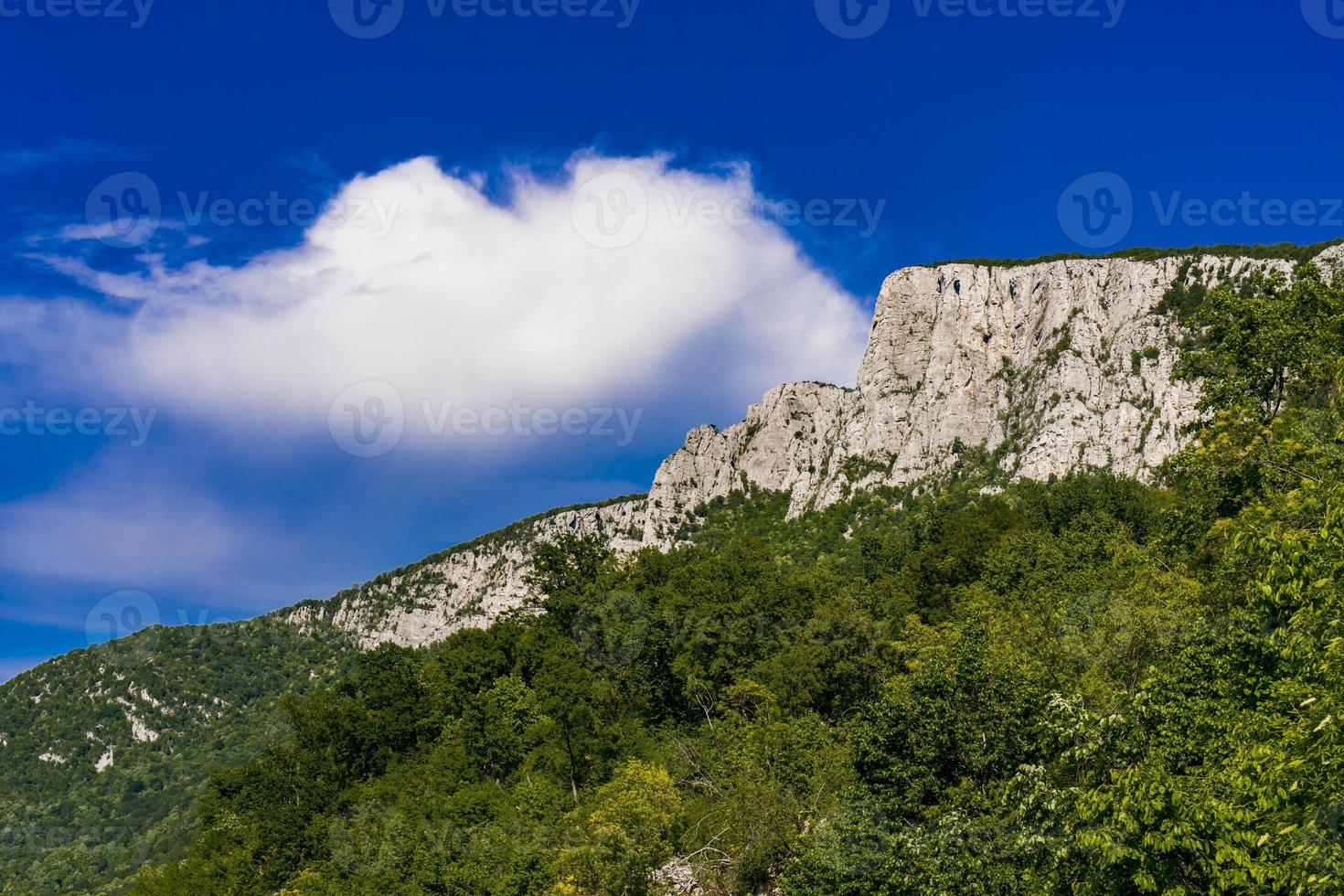 Garganta del Danubio en Djerdap en la frontera serbio-rumana foto