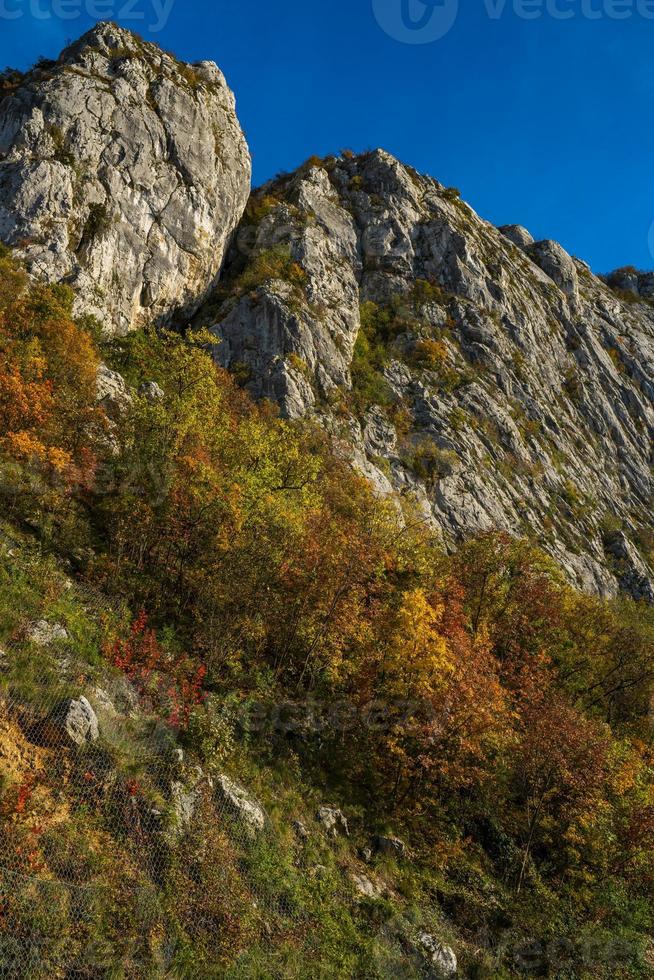 Garganta del Danubio en Djerdap en la frontera serbio-rumana foto