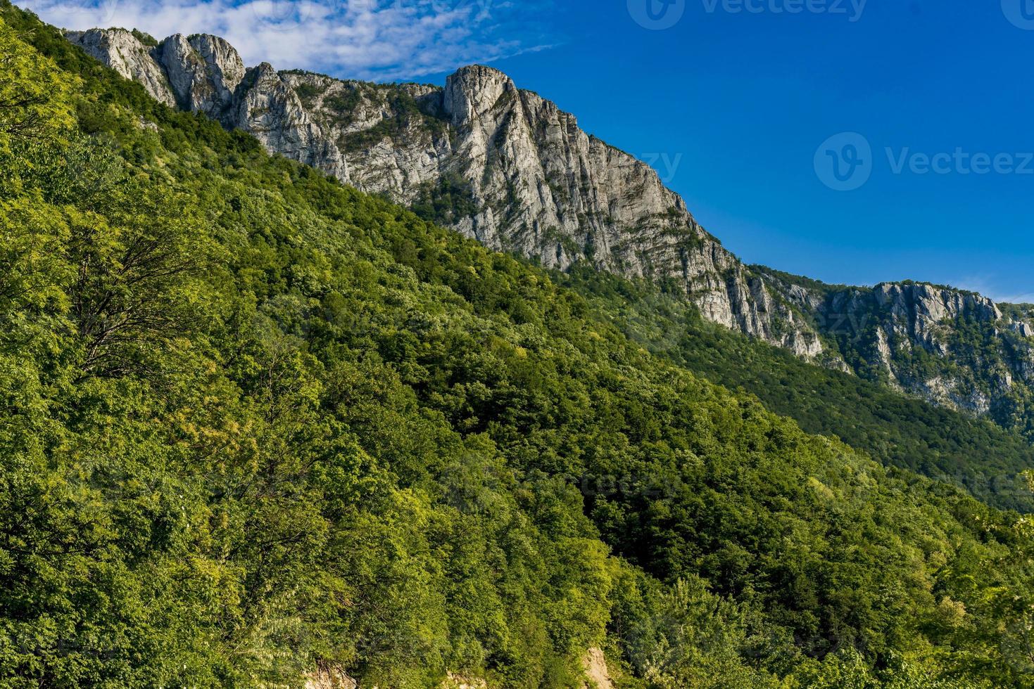 Garganta del Danubio en Djerdap en la frontera serbio-rumana foto