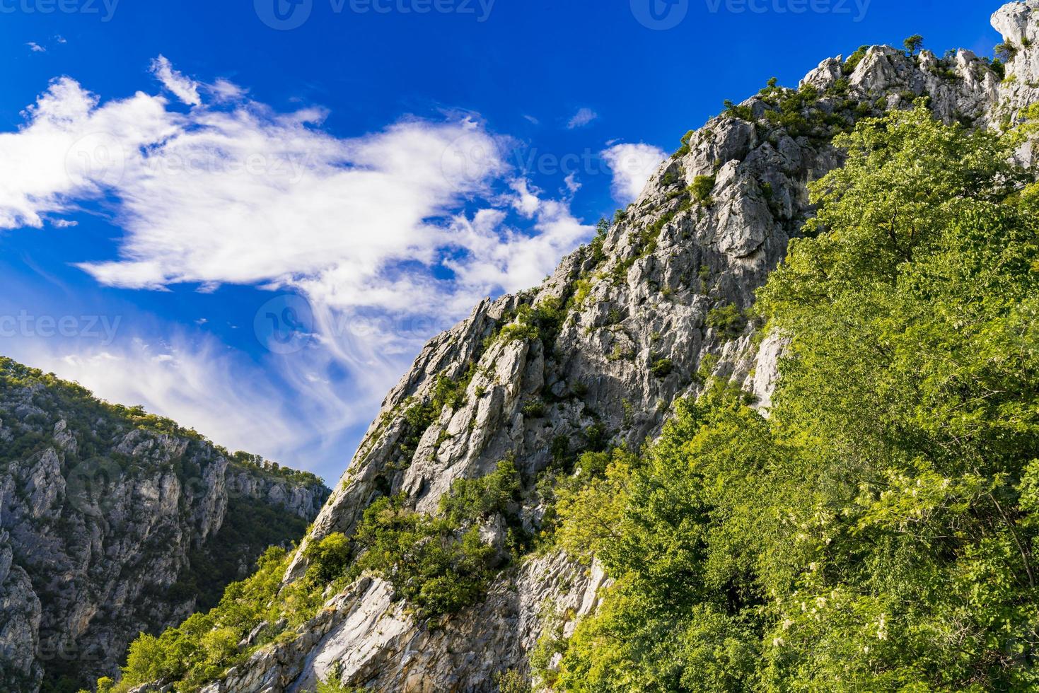 Garganta del Danubio en Djerdap en la frontera serbio-rumana foto