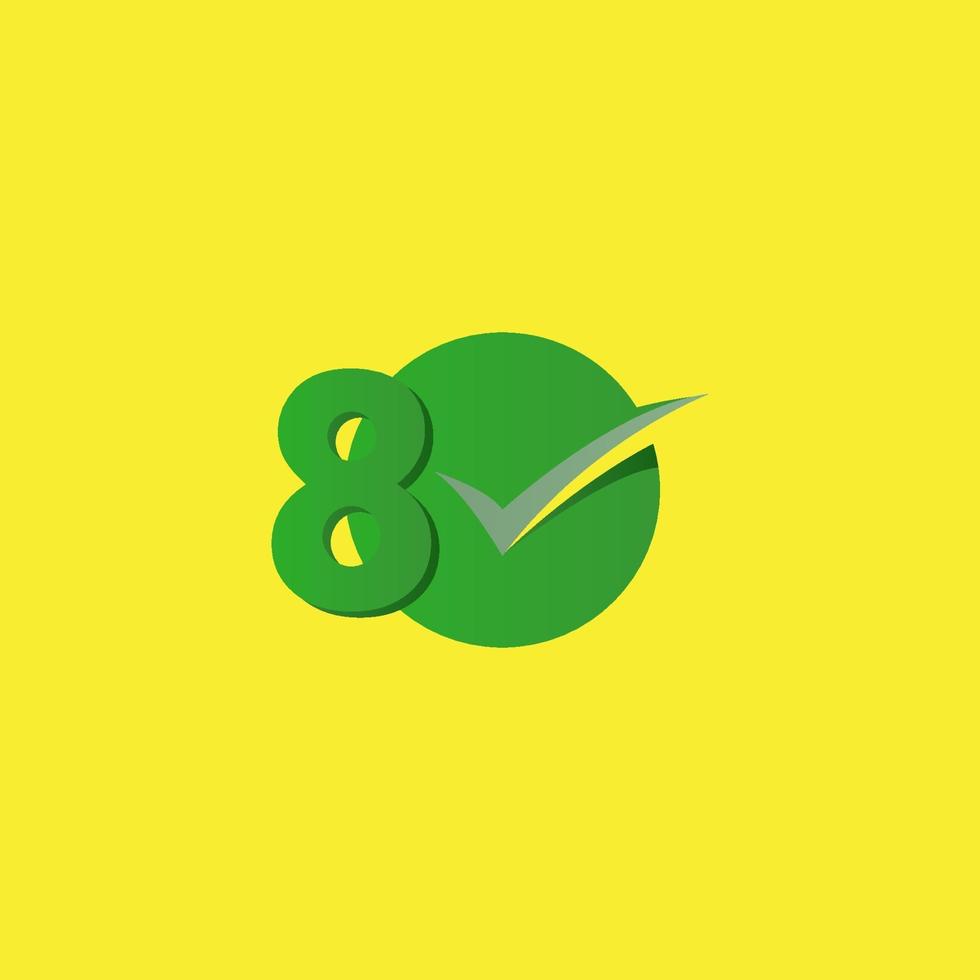 Ilustración de diseño de plantilla de vector de número verde de celebración de aniversario de 80 años