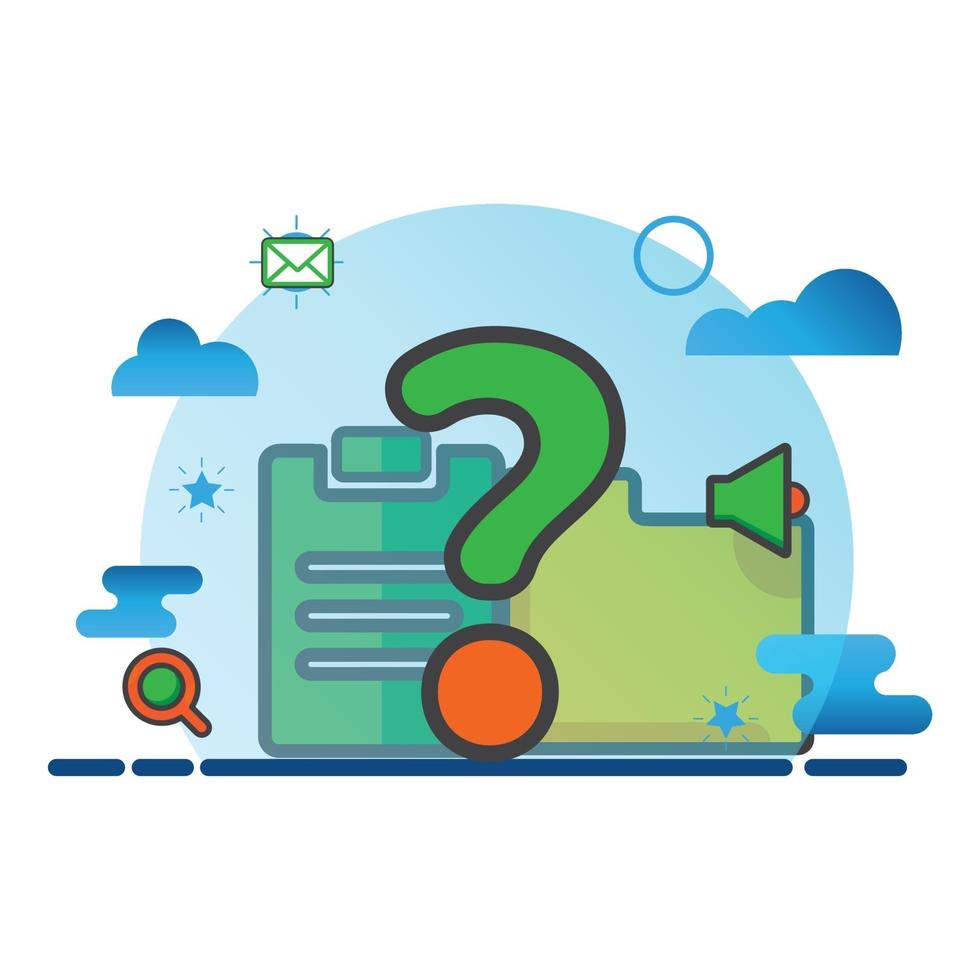 question mark illustration. Flat vector icon