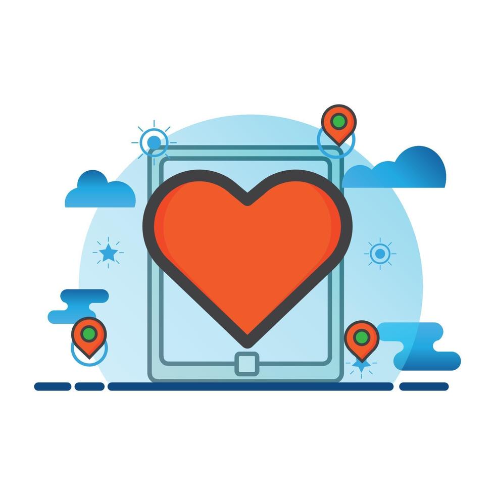 amor ilustración. icono de vector plano. puede utilizar para, elemento de diseño de icono, interfaz de usuario, web, aplicación móvil.