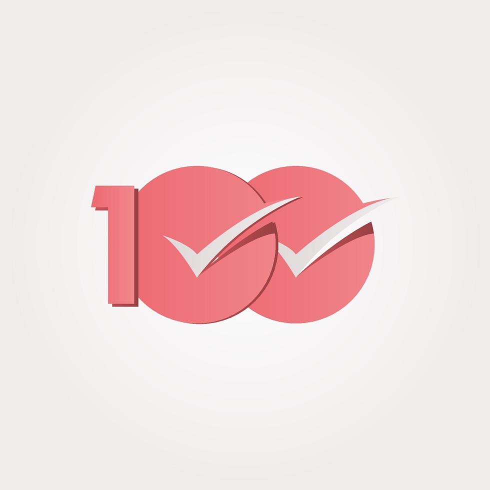 100 Years Anniversary Celebration Purple Number Vector Template Design Illustration
