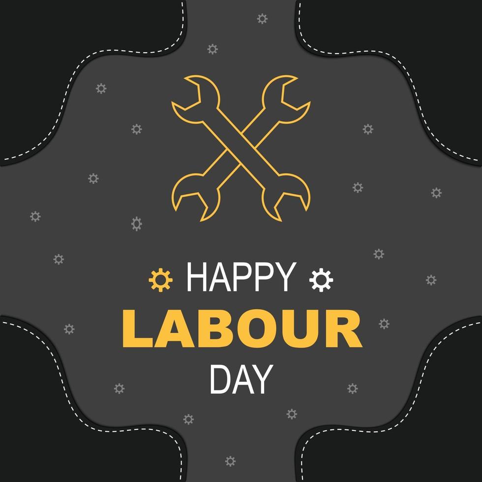 Happy Labour Day Simple Vector