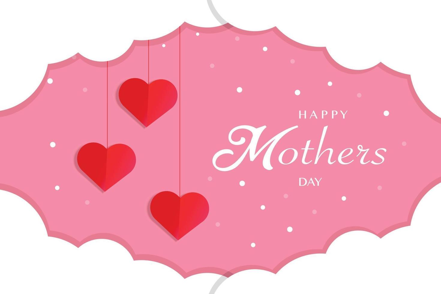 Happy Mother's Day Greeting Template vector